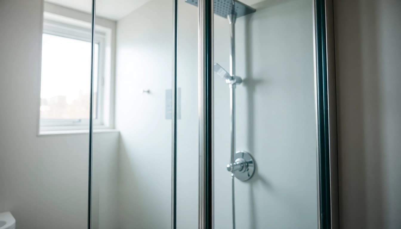 Stylish wet room shower screen enhancing a modern bathroom design with elegant features.