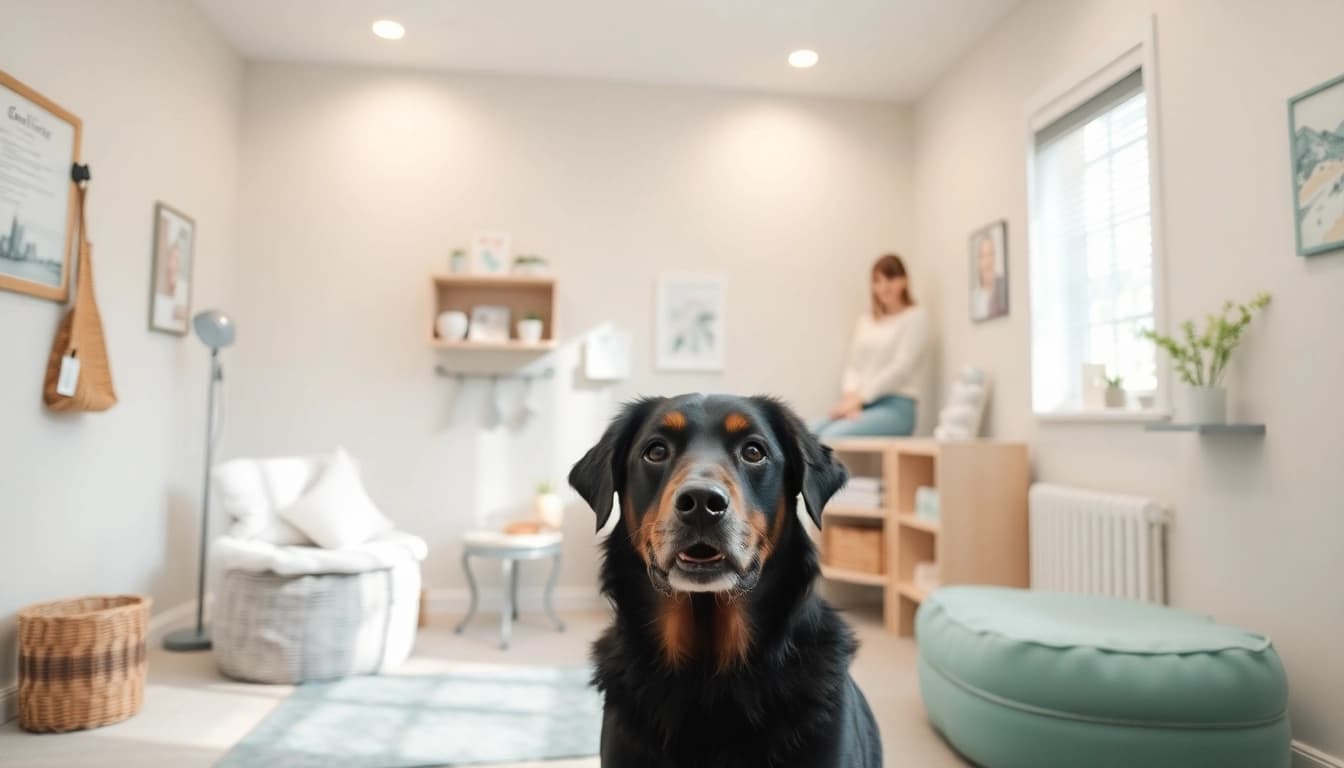 Receive effective anxiety treatment Sydney in a warm, inviting therapy space with a calming therapy dog.