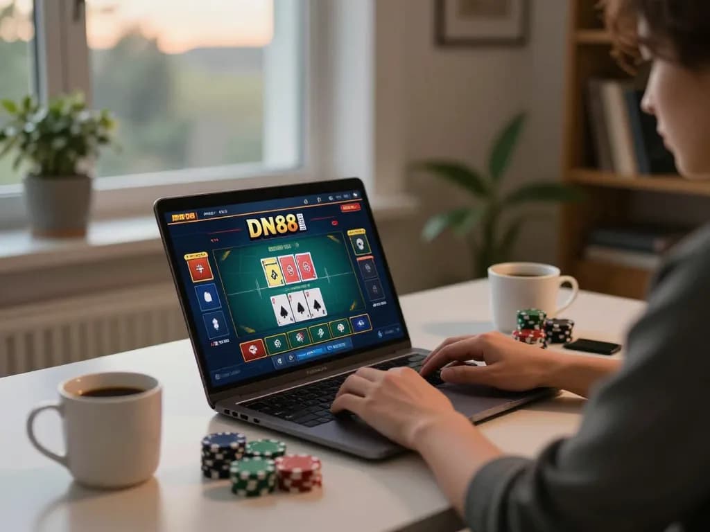 Experience online gaming at DN88 with immersive poker sessions at home.