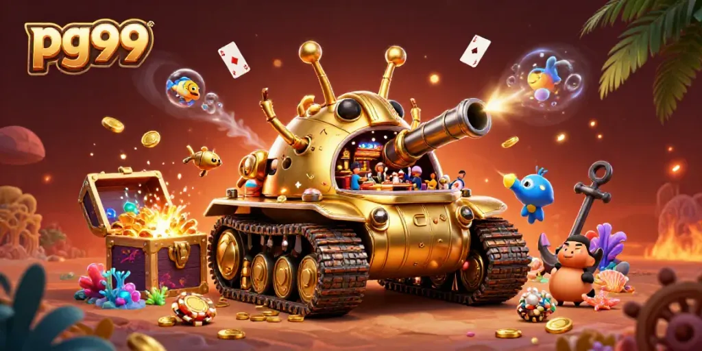 Experience the excitement of pg99 in a vibrant casino world with thrilling confetti and gold coins.