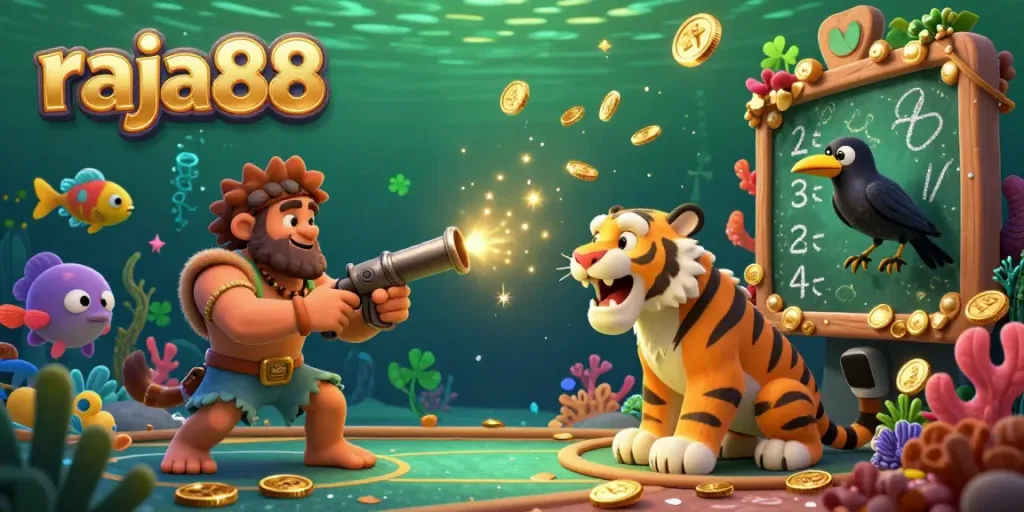 Participate in thrilling fish shooting adventures at raja88 amidst vibrant underwater scenes.