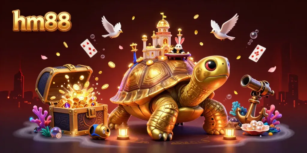 Experience thrilling gameplay at hm88 with exciting casino elements in a vibrant 3D illustration