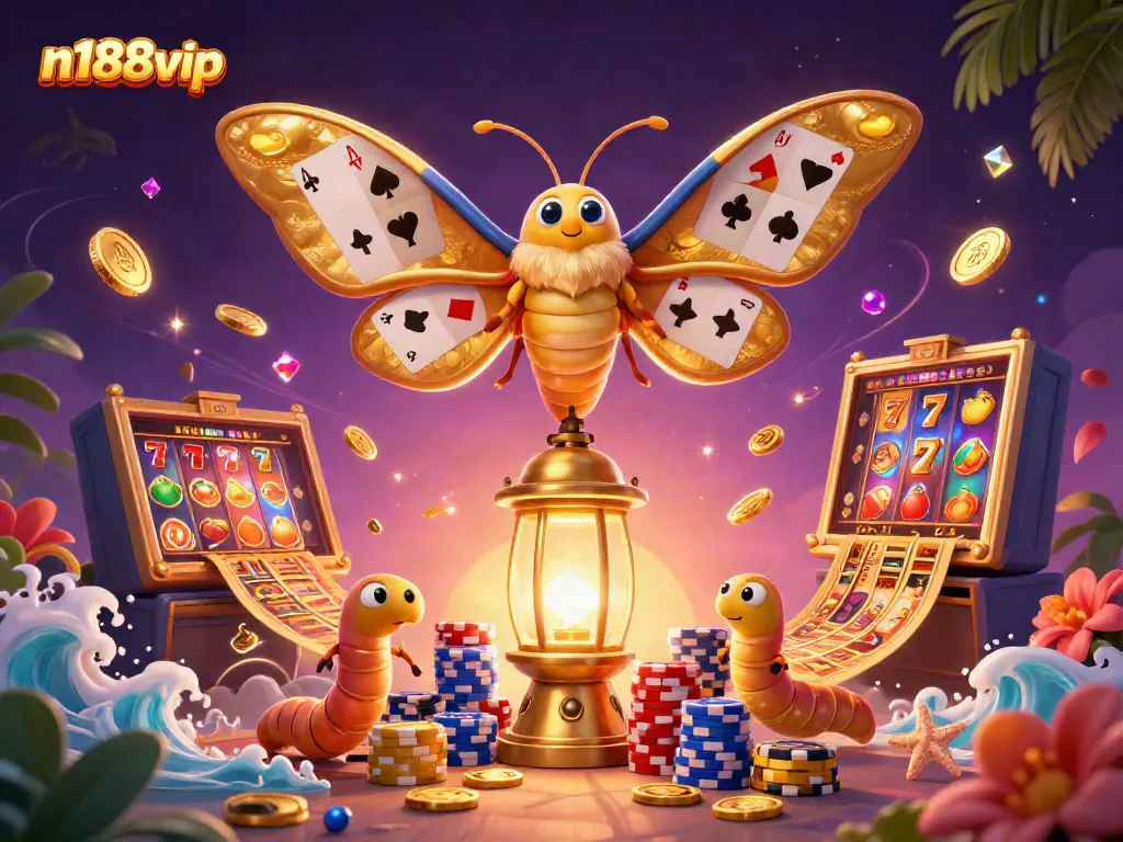 Experience thrilling gaming with n188vip's vibrant jackpot scenes and dynamic casino elements
