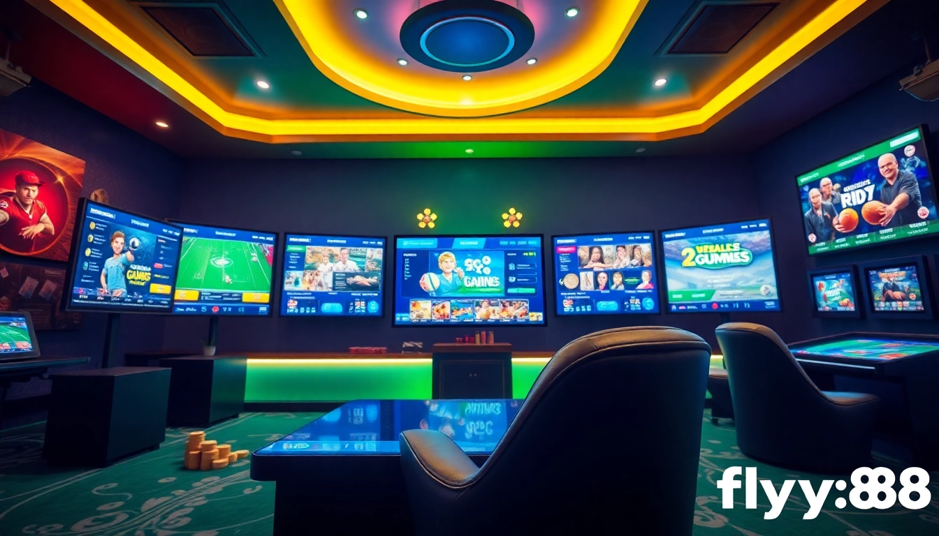 Experience the thrill of gaming at fly88.com with engaging visuals of online casino and betting.