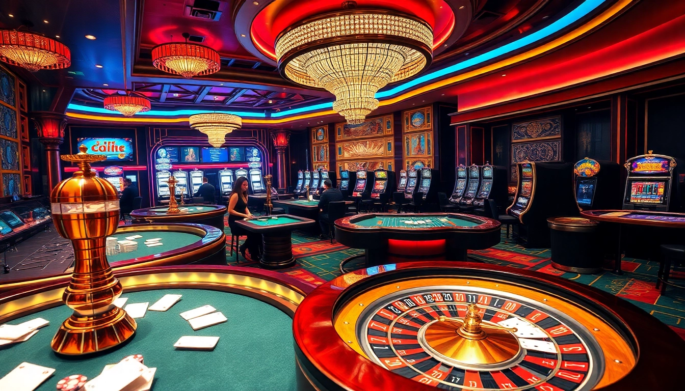 Engaged players using 상품권카드 at elegant casino tables filled with excitement.