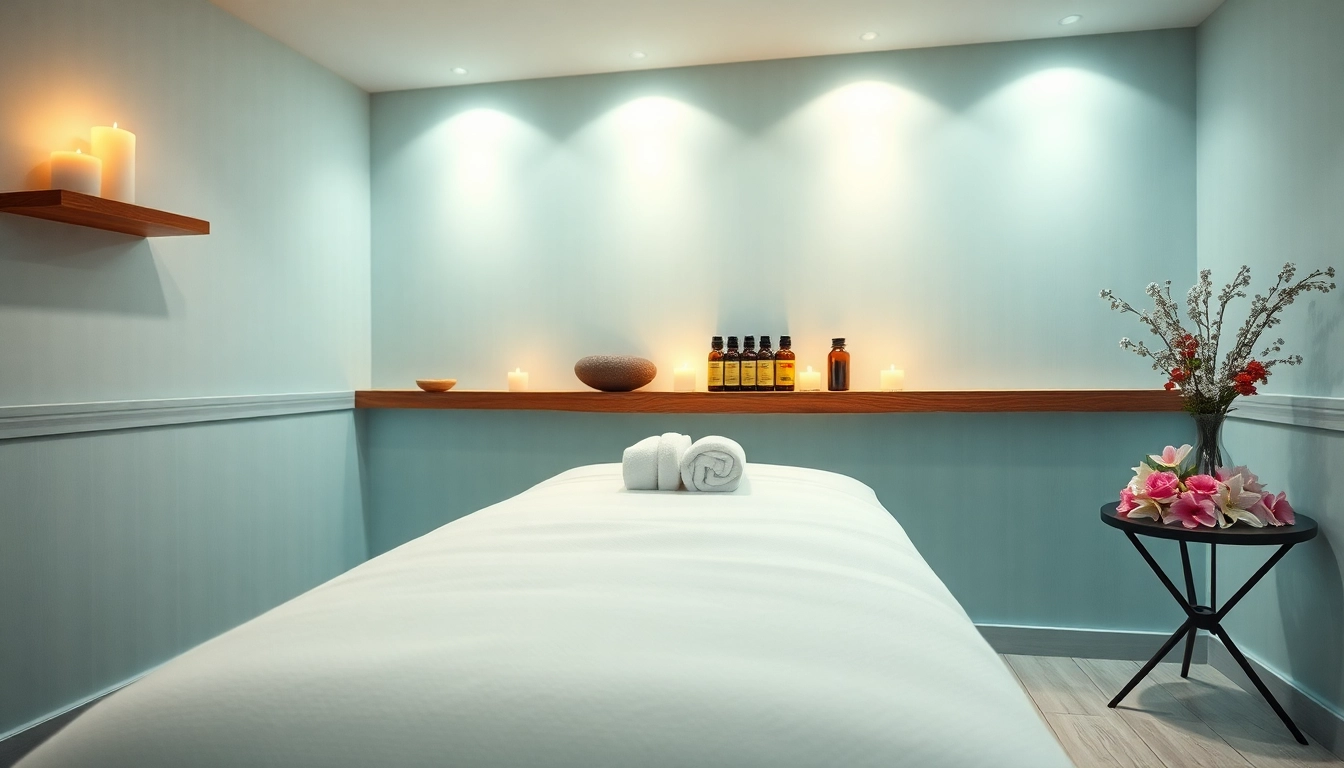 Spa Ads showcasing a tranquil treatment room with calming colors and inviting atmosphere.