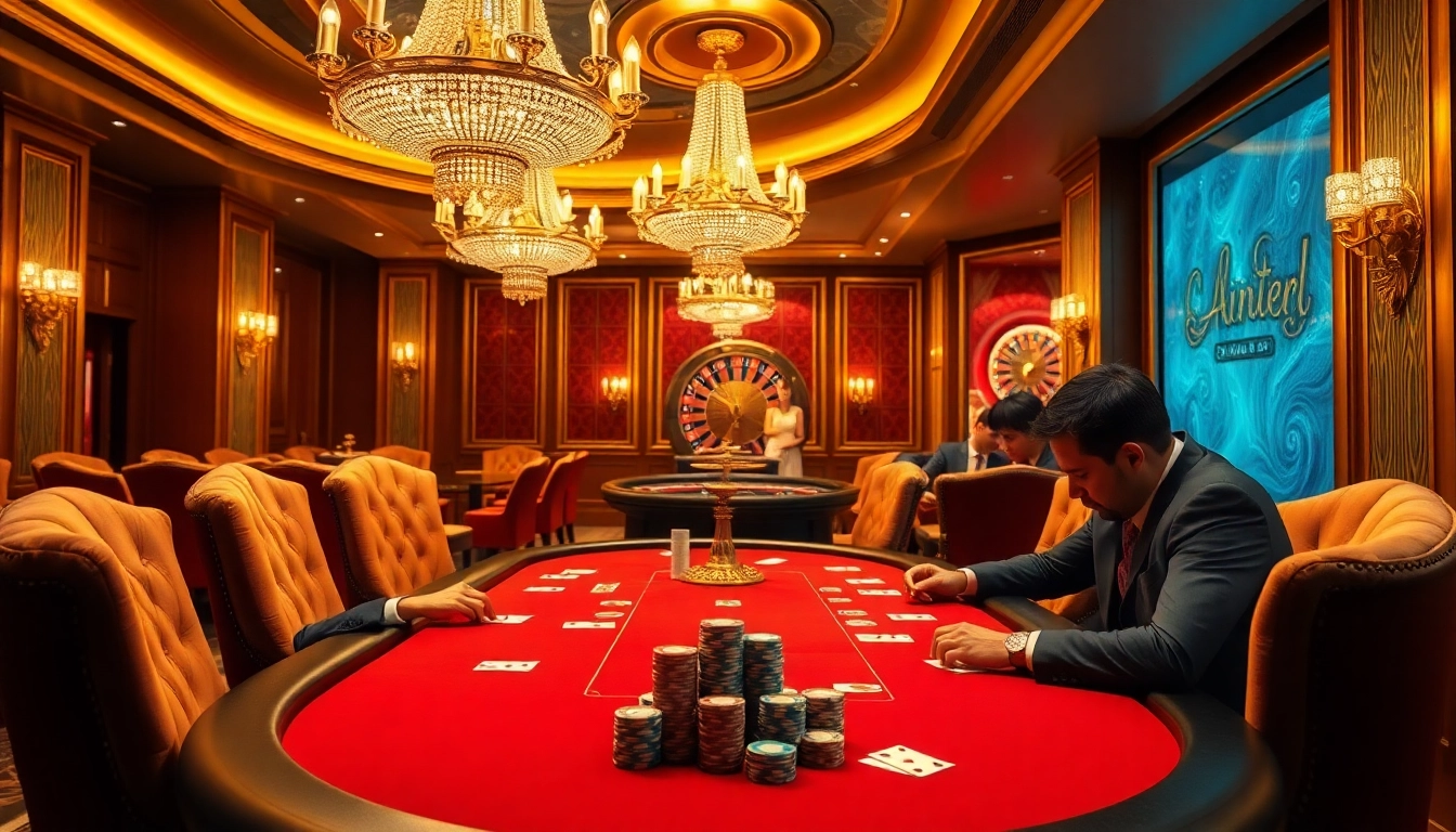 Exciting high-stakes poker game at Vt88 nhà cái showcasing luxury and professionalism.