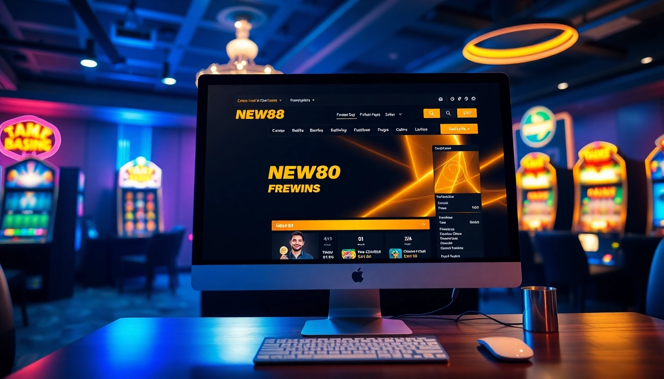 Exciting view of the NEW88 online betting platform showcasing games and user interface.